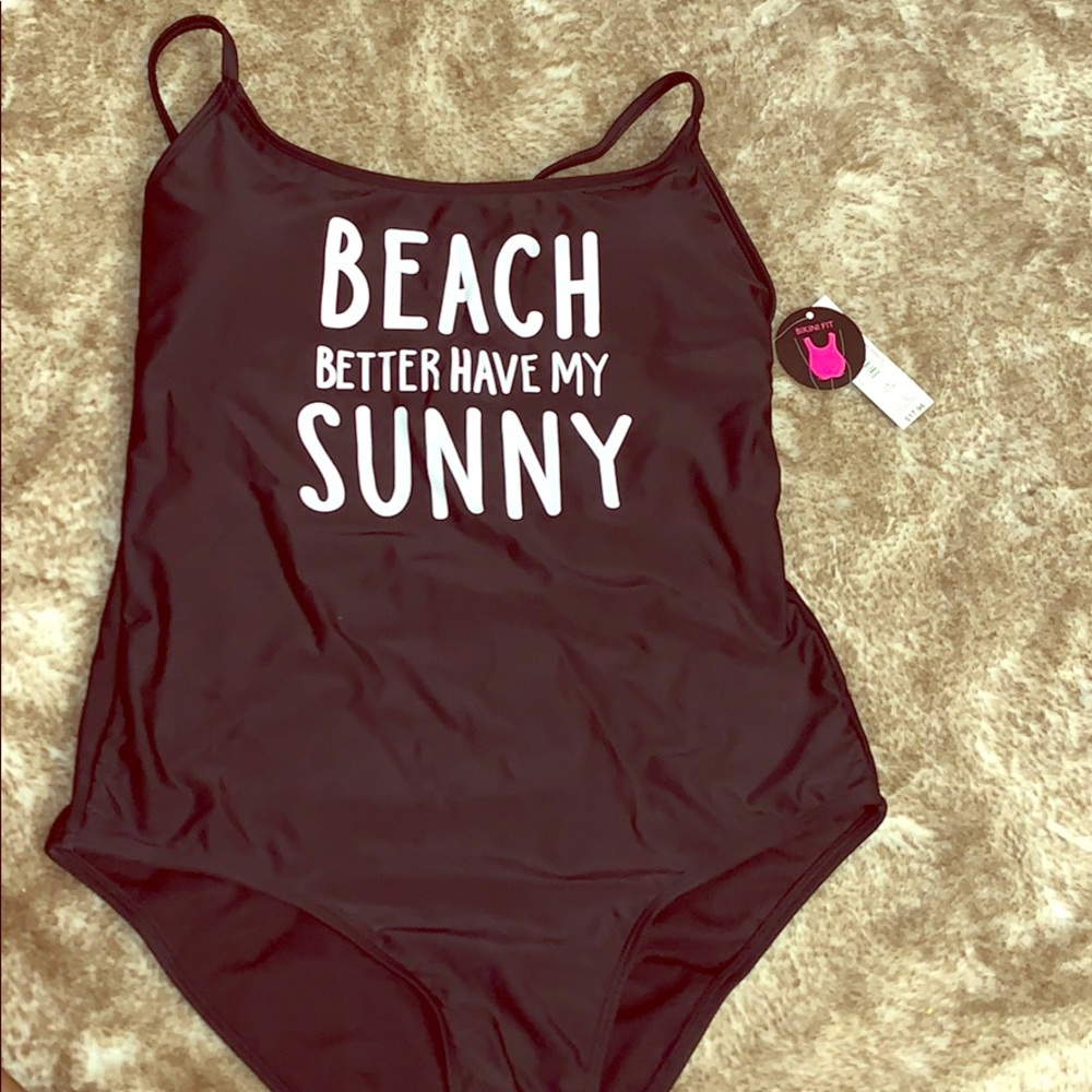 Black And White One Piece Swimsuit